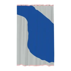 Nova Arte shower curtain 150x200 cm, Light Grey-cobalt