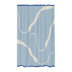Nova Arte shower curtain 150x200 cm, Light blue-off-white