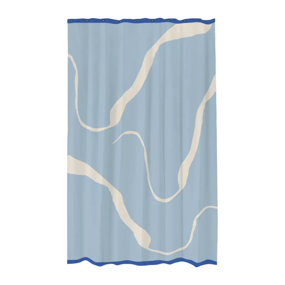 Nova Arte shower curtain 150x200 cm, Light blue-off-white