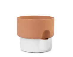 Oasis flower pot large, White