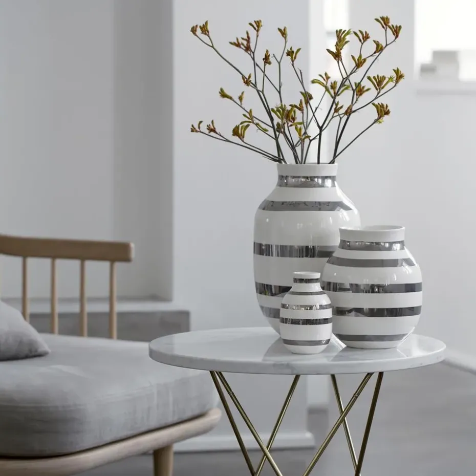 Omaggio vase silver, medium