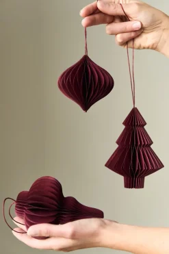 Onion baubles 4-pack, Red