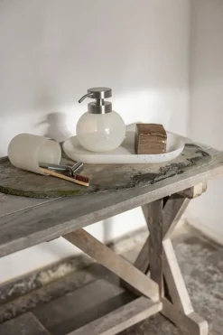 Opal soap dispenser, Linen
