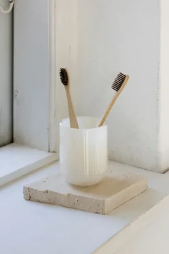 Opal toothbrush holder, Linen