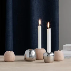 Ora candle sticks stainless steel, large