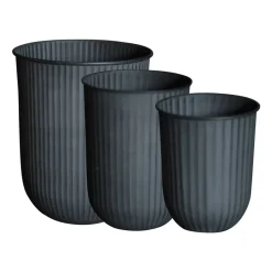 Out stripe flower pot 3-pack, Black