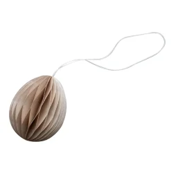 Ovoid Easter decoration paper 7 cm, Sand