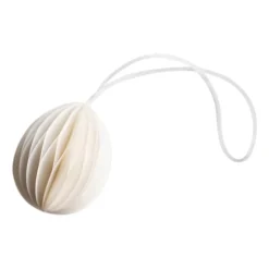 Ovoid paper Easter decoration small 4 cm, White