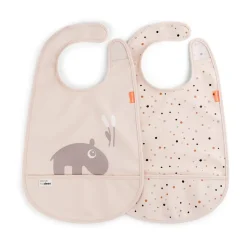 Ozzo bibs with Velcro 2-pack, Powder