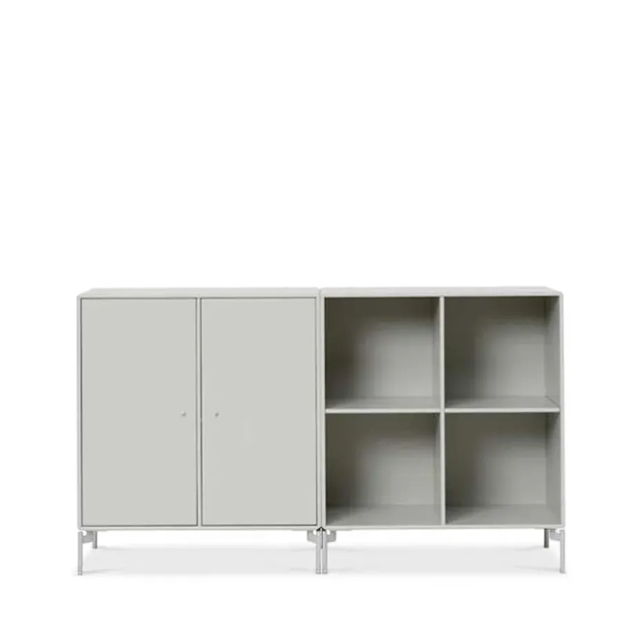 Pair side table, Nordic 09, chrome legs