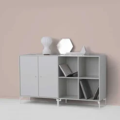 Pair side table, Nordic 09, chrome legs
