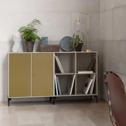 Pair side table, Truffle 141, chrome legs