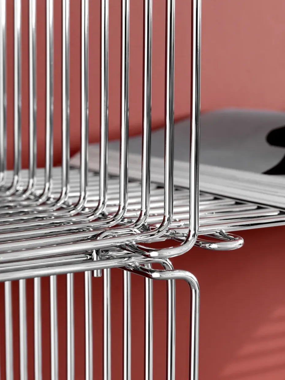 Panton Wire Single shelf 34,8x34,8x34,8 cm, Chrome