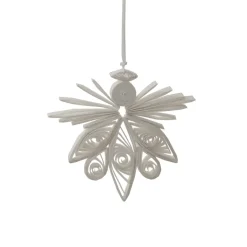Paper Angel Christmas ornament, white