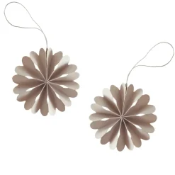 Paper Flowers Christmas ornament, sand