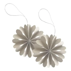 Paper Flowers Christmas ornament, Natural