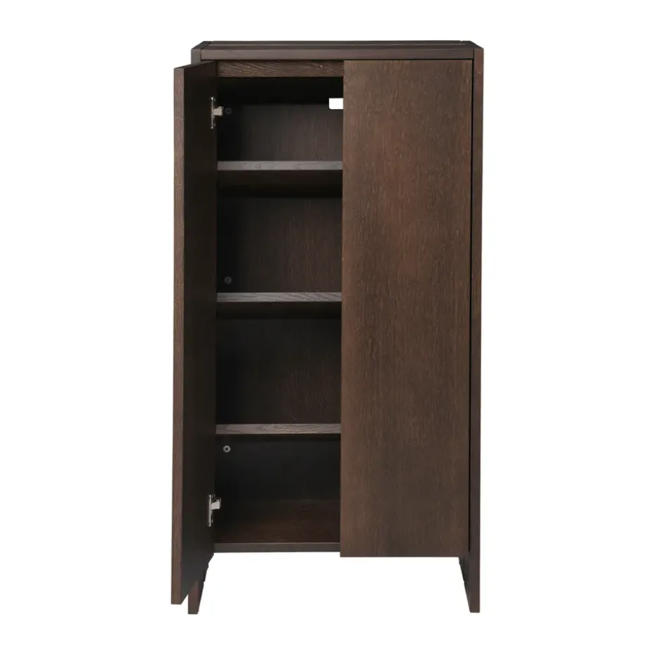 Parcel cabinet, Dark stained oak, 55x30x110 cm