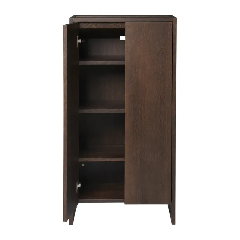 Parcel cabinet, Dark stained oak, 55x30x110 cm