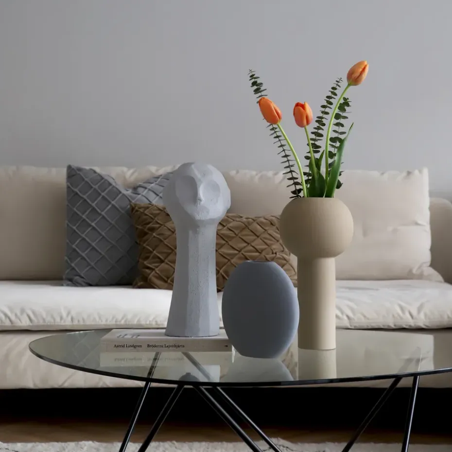Pastille vase 20 cm, Grey