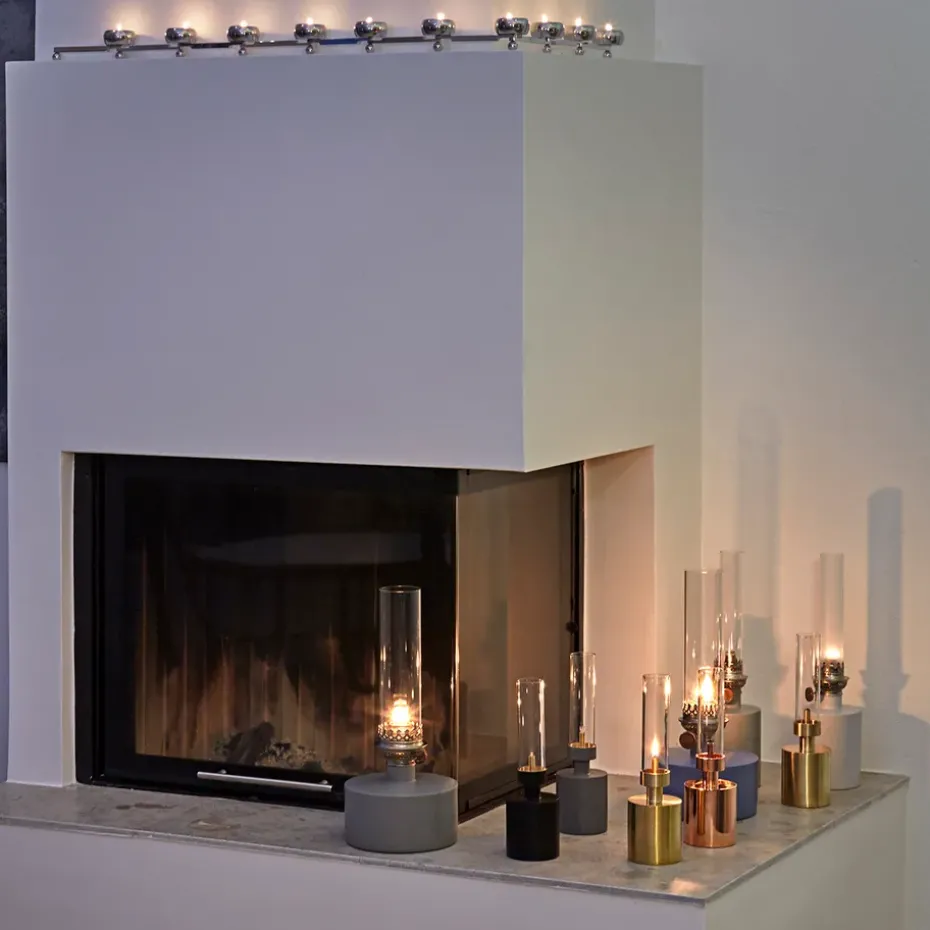 Patina oil lamp, small, black