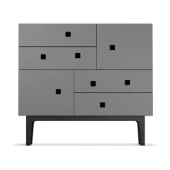 Peep B1 dresser, Slate grey, black lacquer