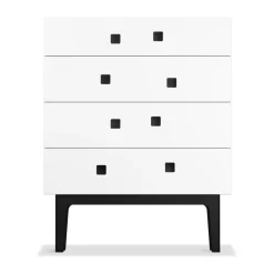 Peep B3 dresser, White, black lacquer