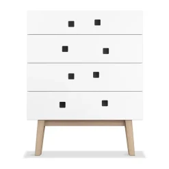 Peep B3 dresser, White, retro, oak stand
