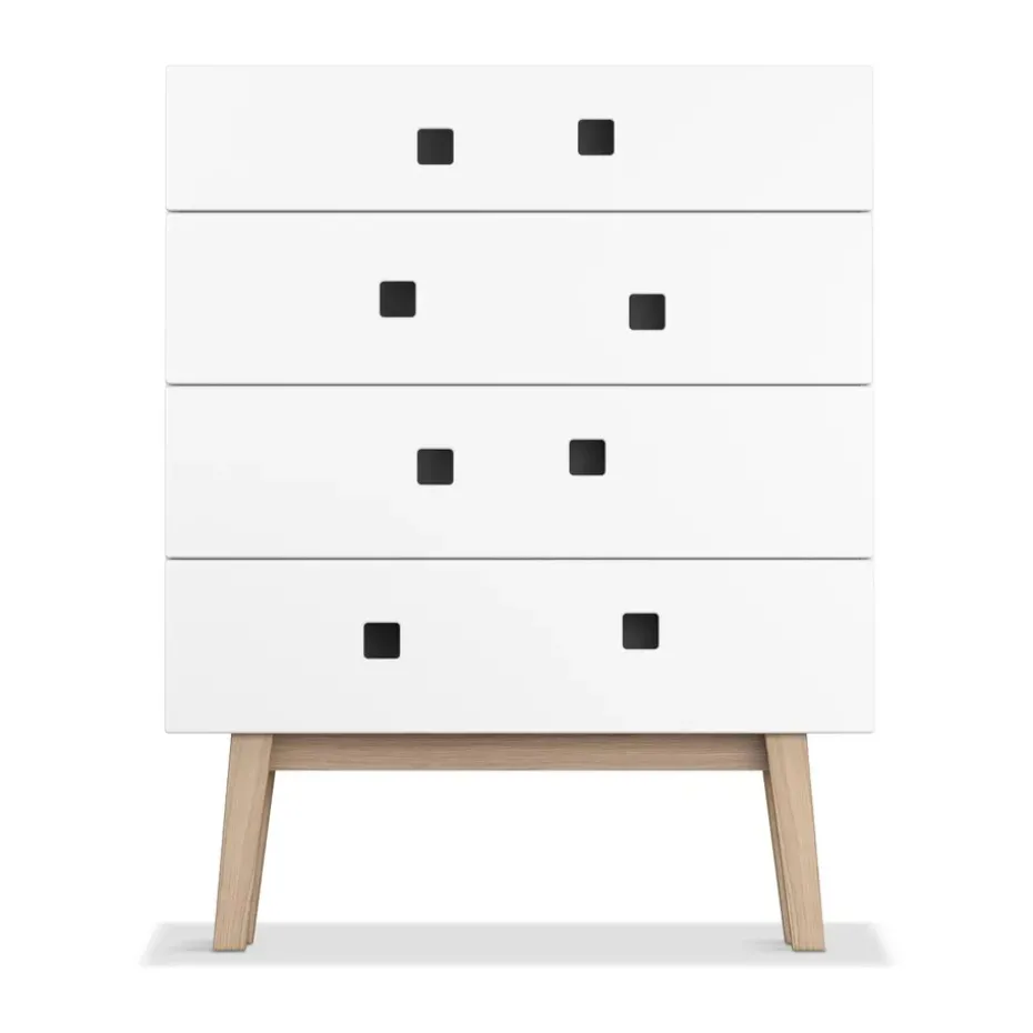 Peep B3 dresser, White, retro, oak stand