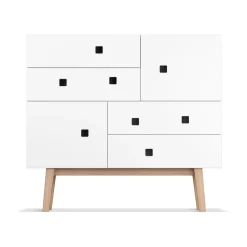 Peep B1 dresser, White, retro, oak stand