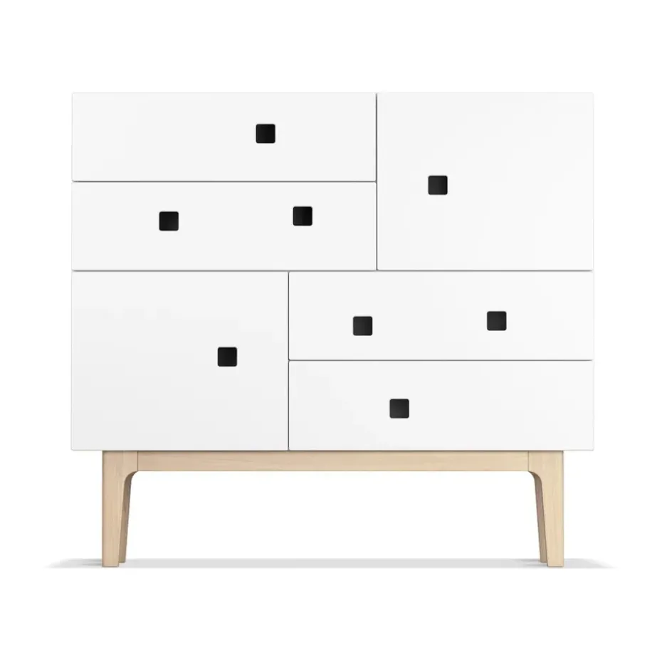 Peep B1 dresser, White, white-pigmented oak