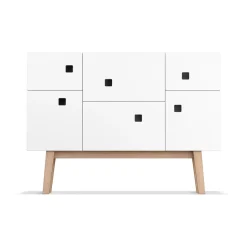 Peep C2 cabinet, White. retro. oak legs