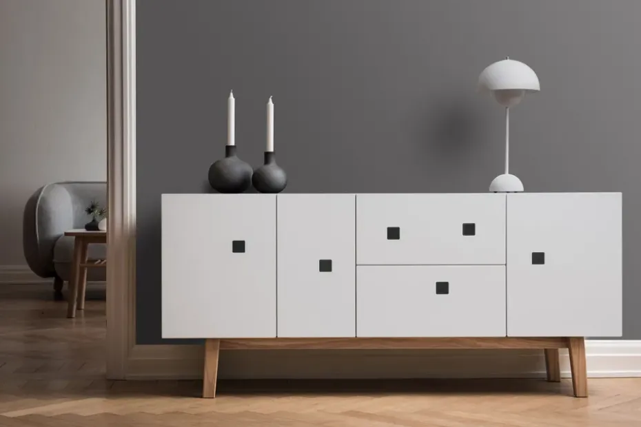 Peep M2 media bench, White. retro. oak stand