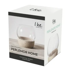Perlemor Home Hurricane tealight holder Ø16 cm, Beige
