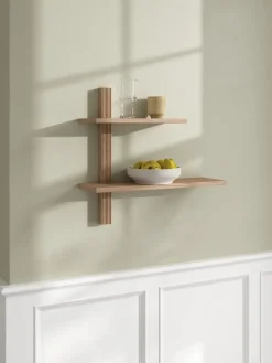 Phase wall shelf, Oak, 68x18x55 cm