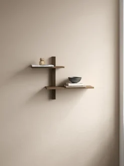 Phase wall shelf, Smoked Oiled Oak, 68x18x55 cm