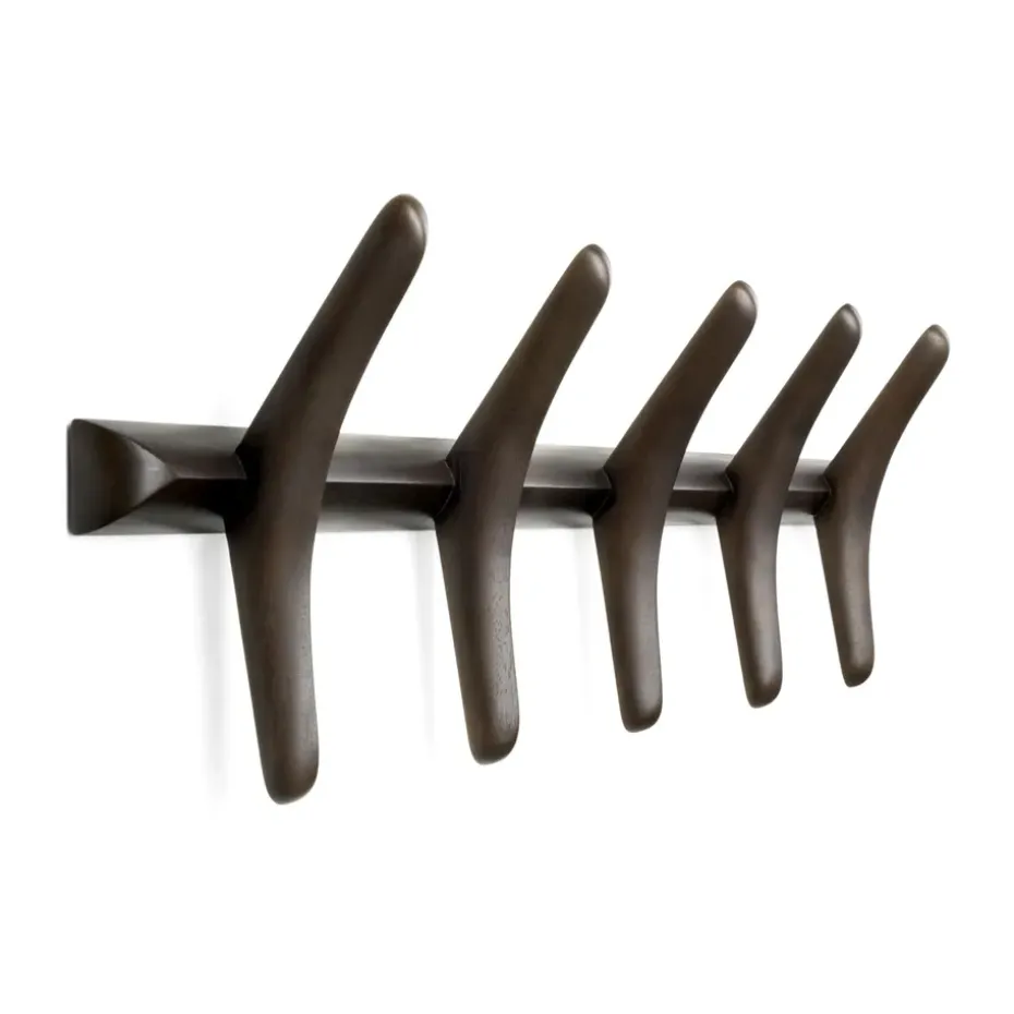 PI clothes hanger 70 cm, Dark brown stained mahogany