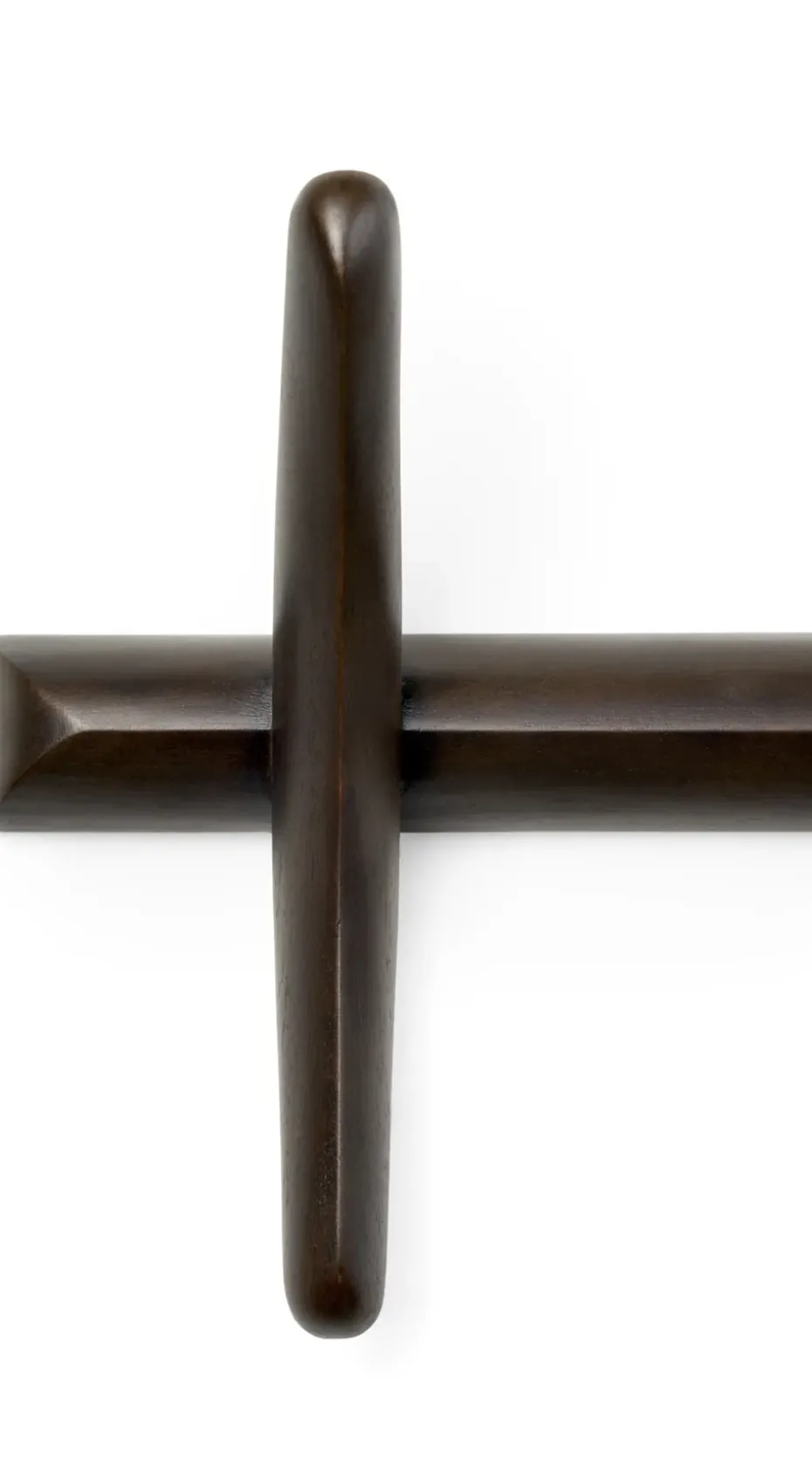 PI clothes hanger 70 cm, Dark brown stained mahogany
