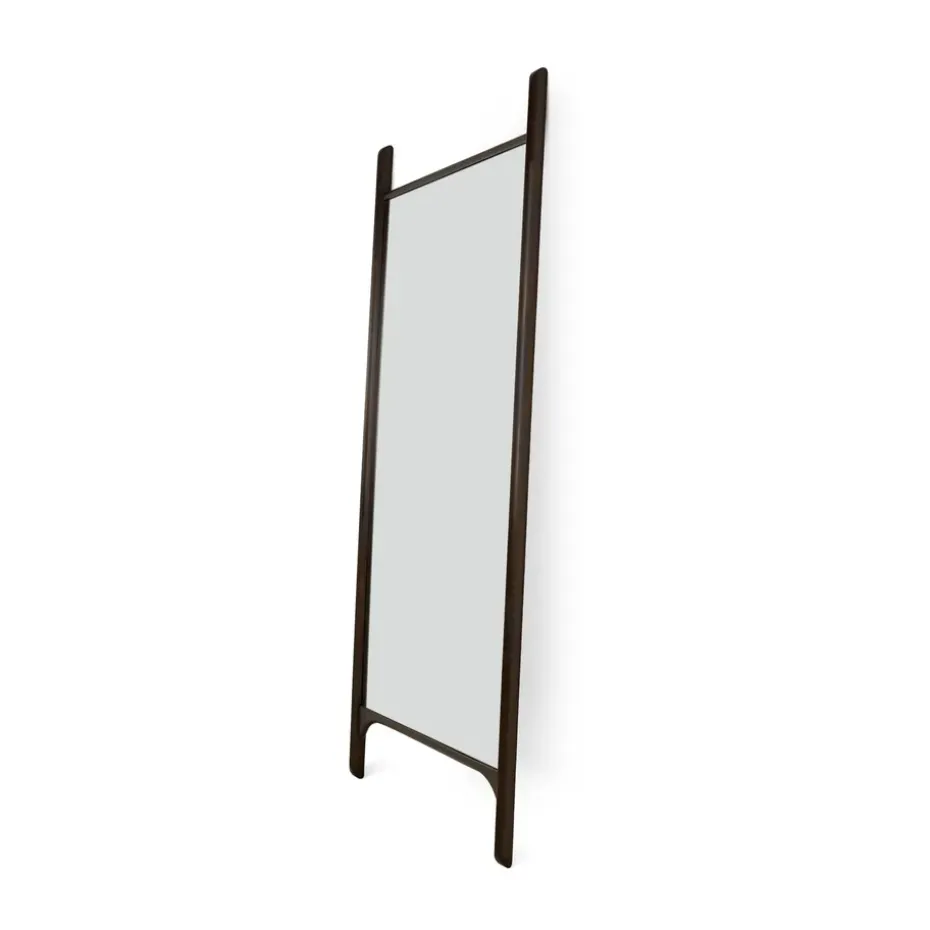 PI floor mirror 80x200 cm, Dark brown stained mahogany