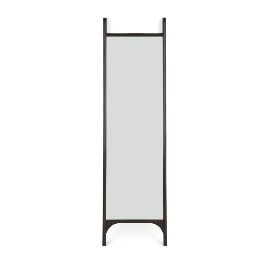 PI floor mirror 55x190 cm, Dark brown stained mahogany