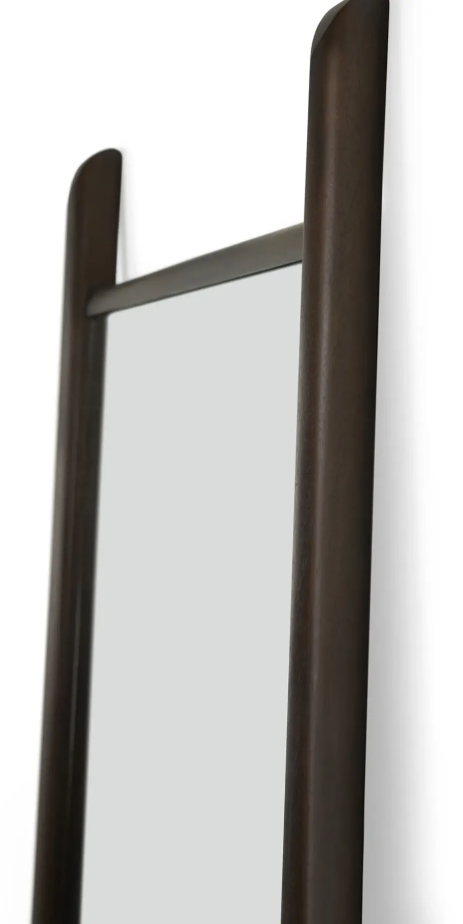 PI floor mirror 55x190 cm, Dark brown stained mahogany