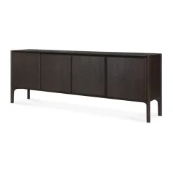 PI Sideboard, Teak dark brown, 4 doors