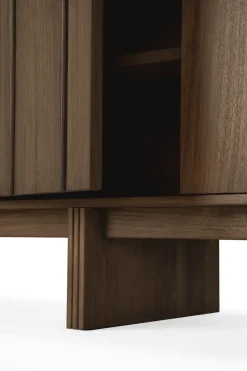 Pillar sideboard, Wild brown teak, 220 cm