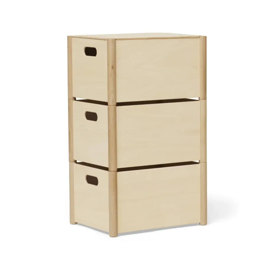 Pillar storage box M, Beech