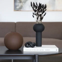 Pillar vase 24 cm, Black