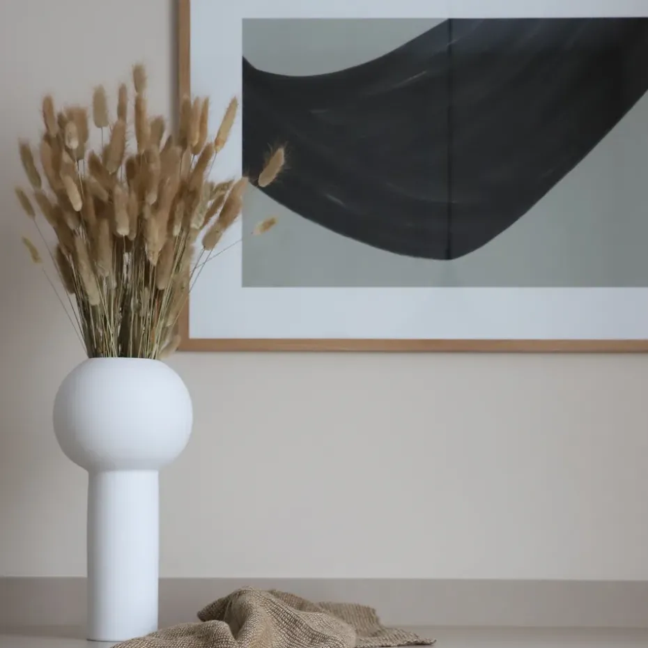 Pillar vase 32 cm, White