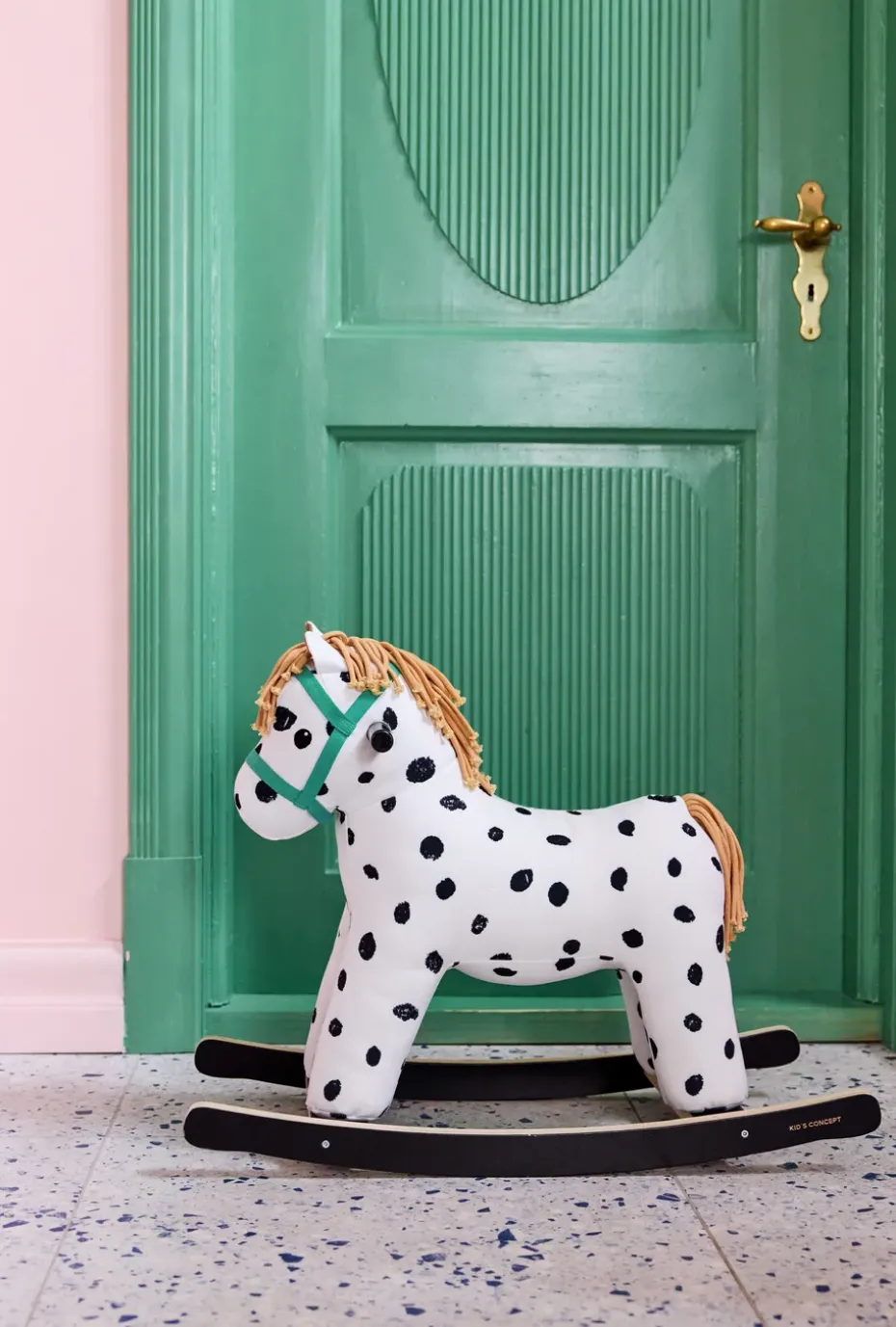Pippi rocking horse, White-black