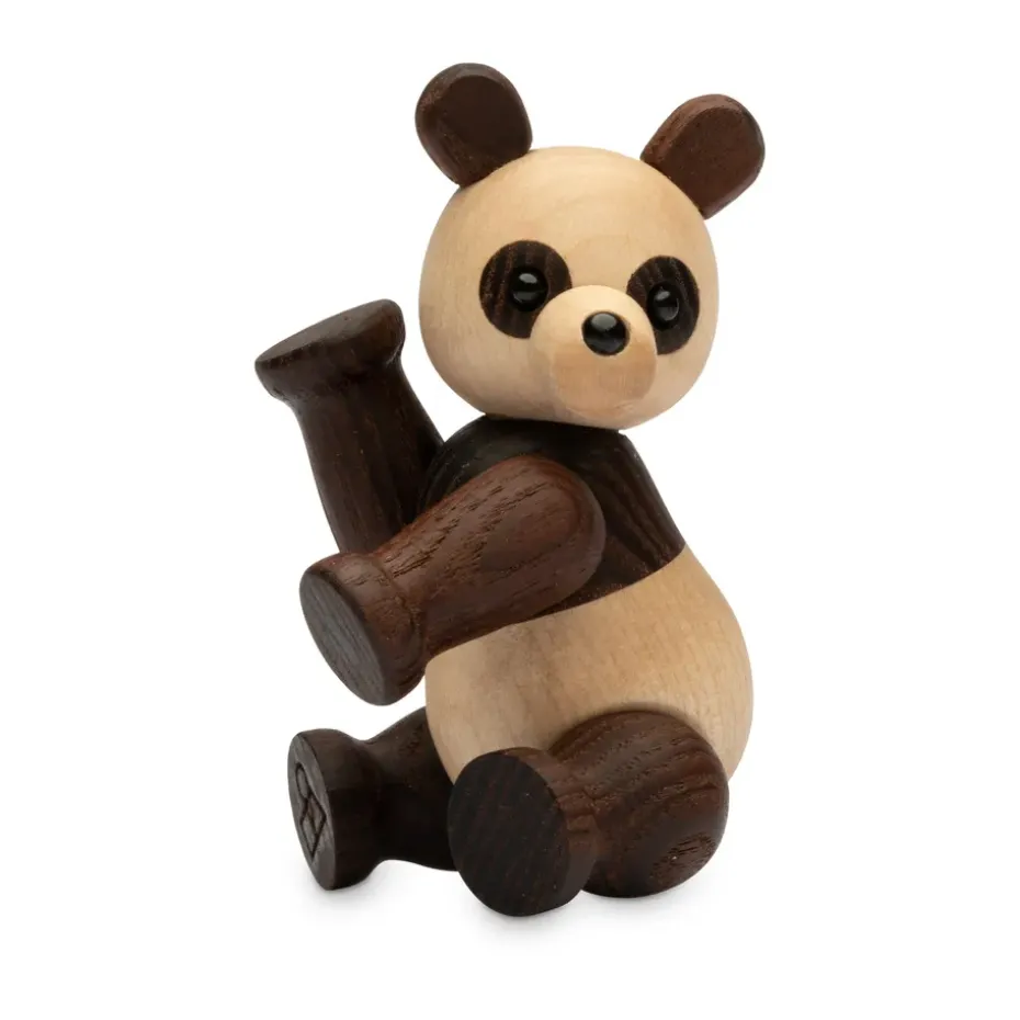 Pixi Panda decoration maple 9 cm, Brown