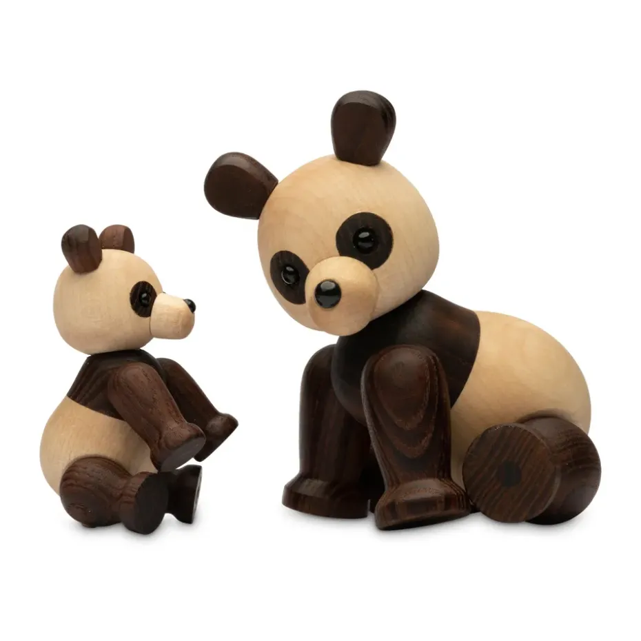 Pixi Panda decoration maple 9 cm, Brown