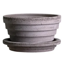 Planet Mars flower pot Ø12 cm, grey