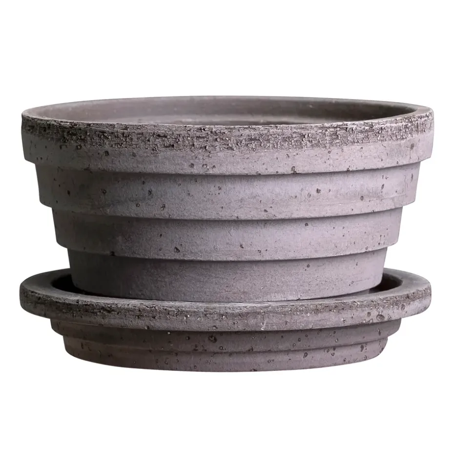Planet Mars flower pot Ø12 cm, grey